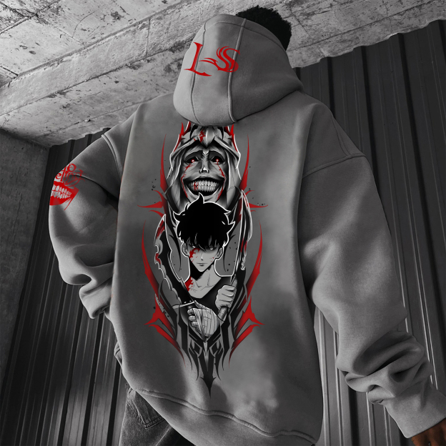 Unisex Anime Graphic Streetwear Vintage Hoodie
