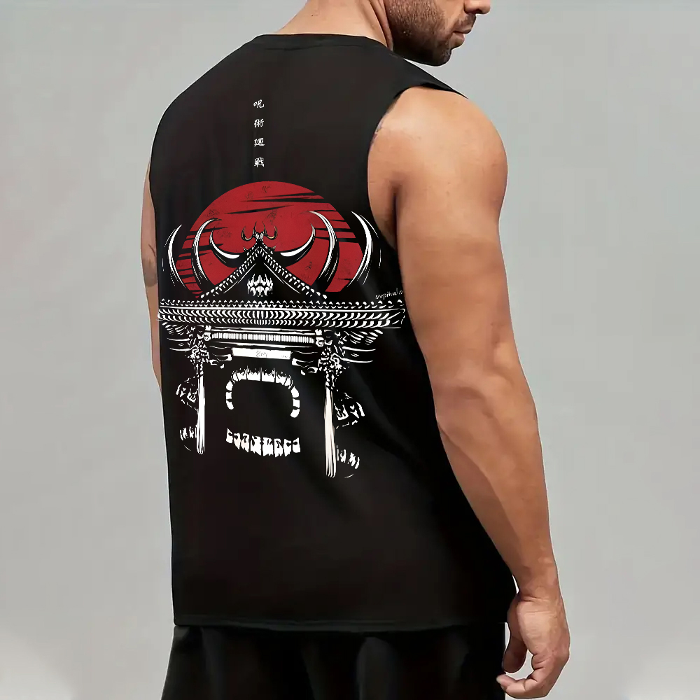 Casual Loose Popular Anime Villain Printed Tank Top-comicclothing