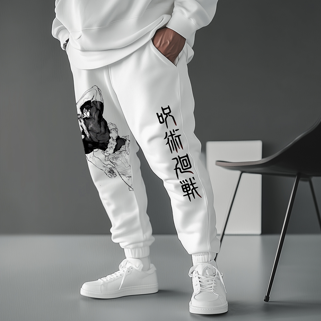 Men's Anime Jujutsu Kaisen Print Casual Sweatpants