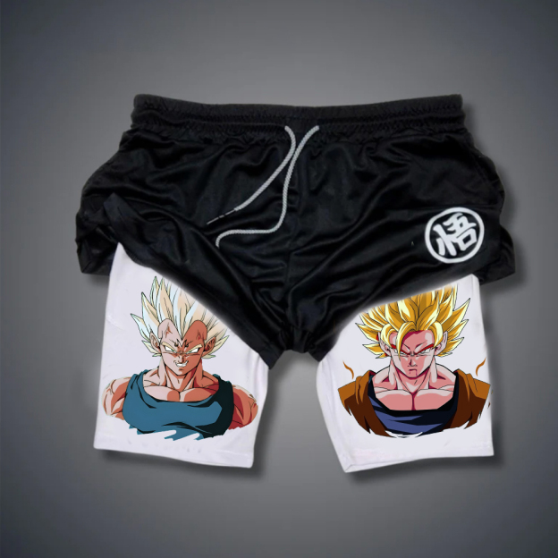 Casual Anime Print Gym Shorts