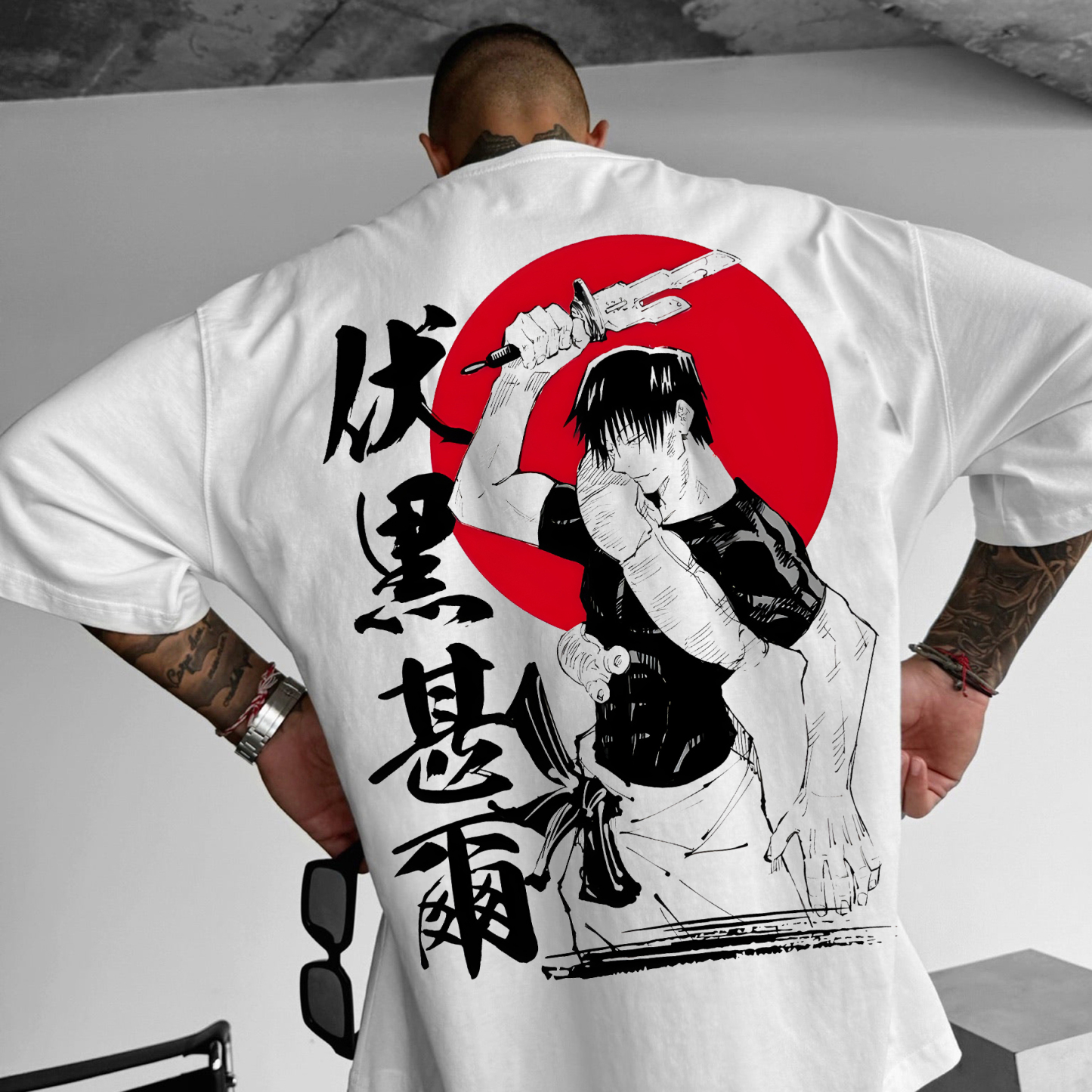 Casual Anime Double-Sided Large Print T-Shirt