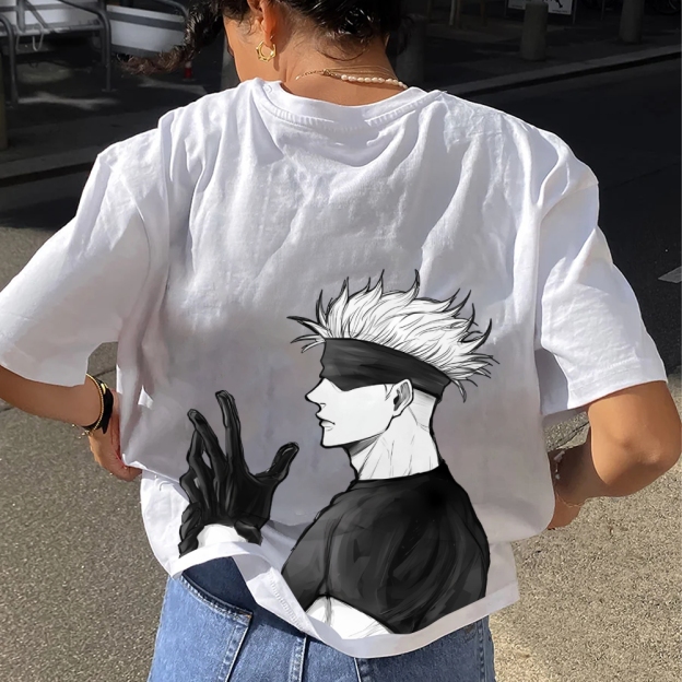 Unisex Oversized Anime Print T-Shirt