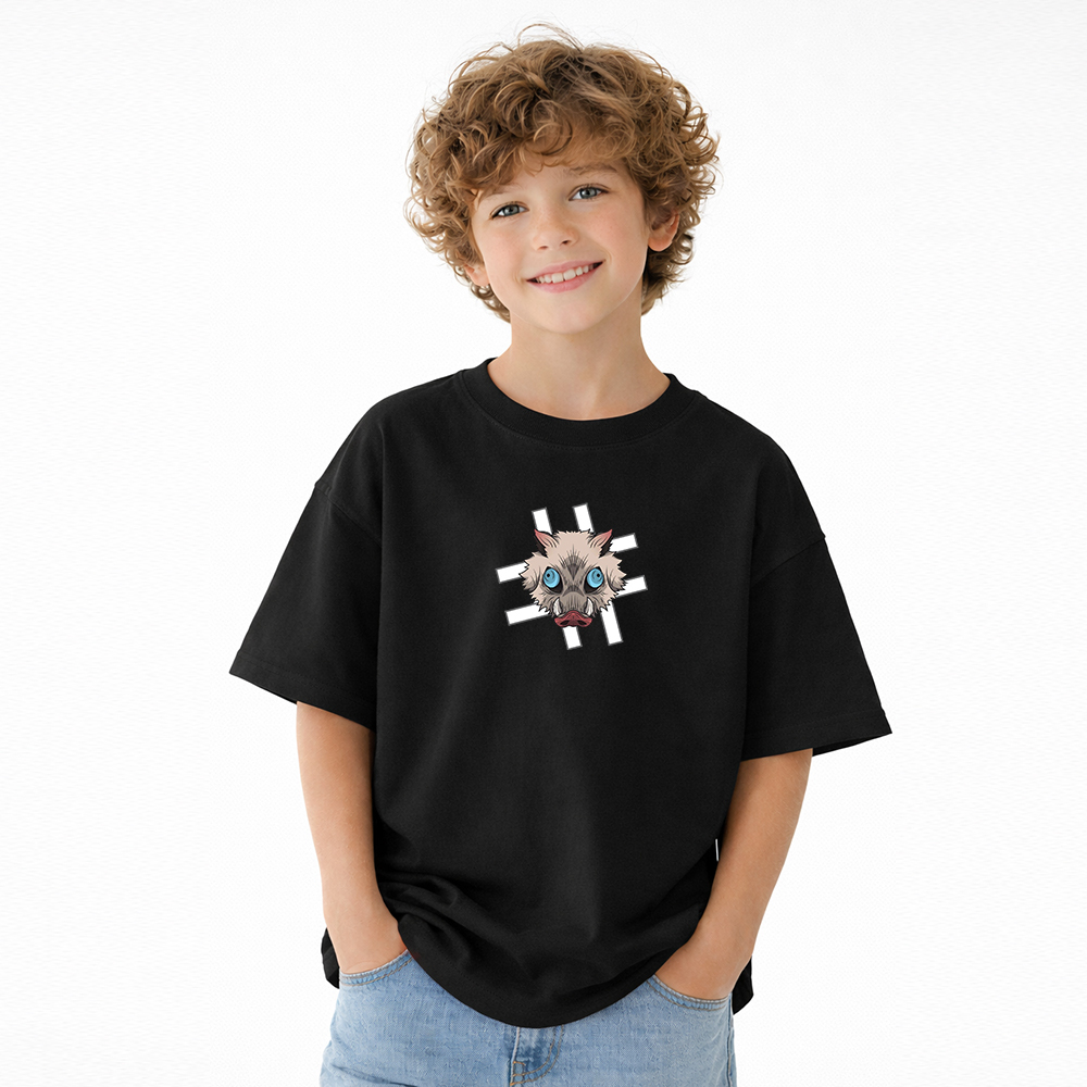 Demon Slayer Anime Graphic T-Shirt for Kids Cartoon Print Cotton Tee