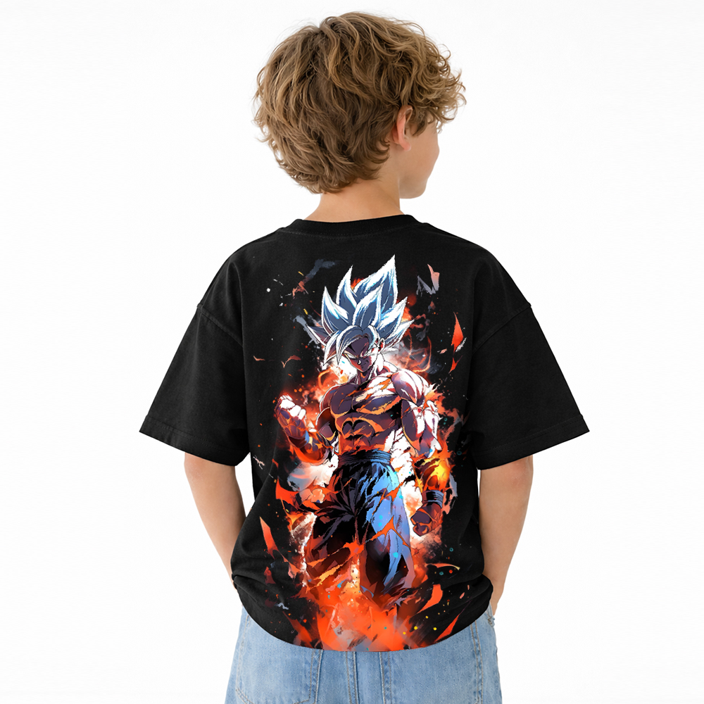 Dragon Ball Anime Graphic T-Shirt for Kids Cartoon Print Cotton Tee