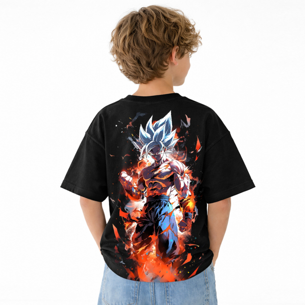 Dragon Ball Anime Graphic T-Shirt for Kids Cartoon Print Cotton Tee