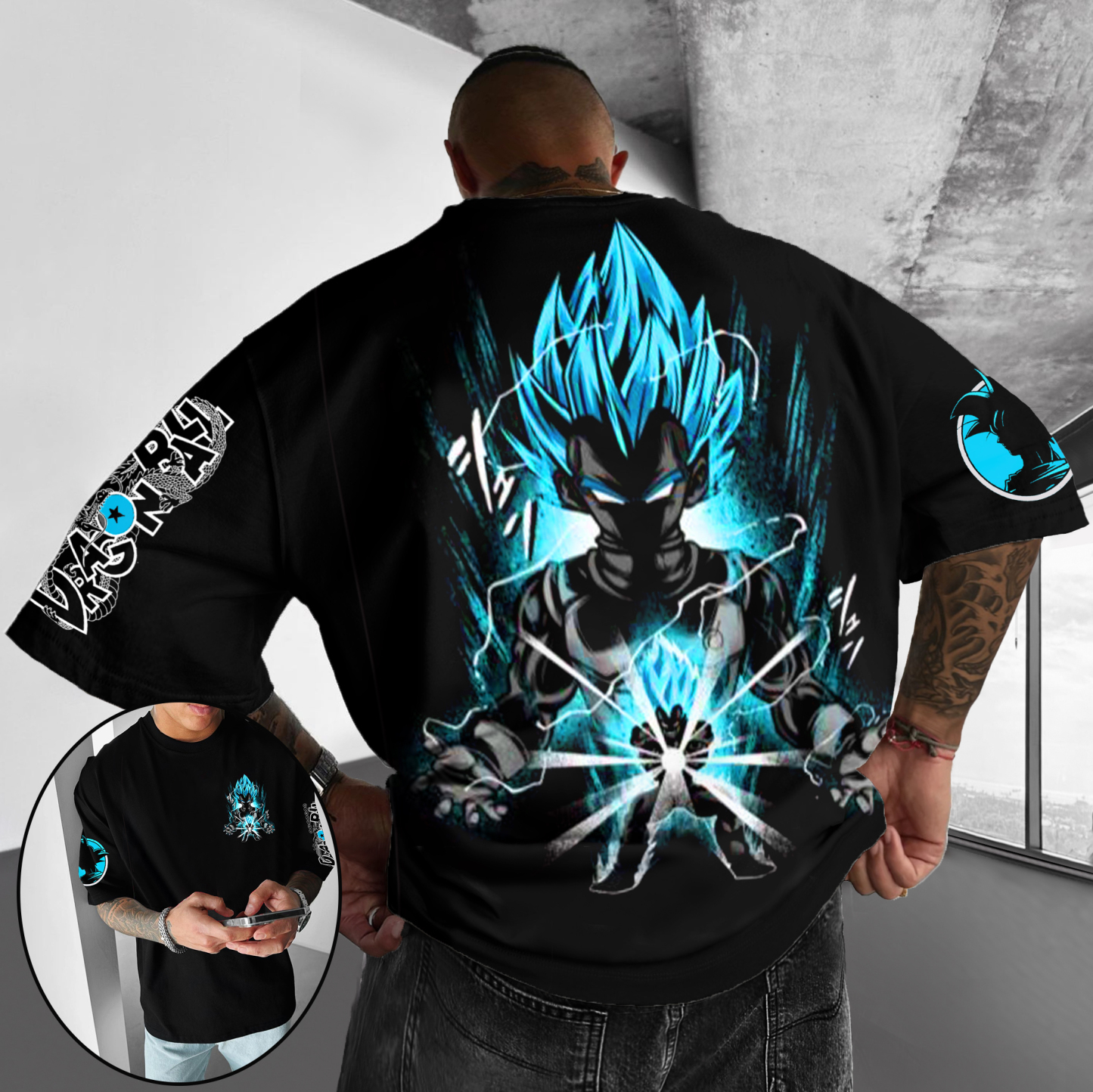 Unisex Oversized Anime Printed T-shirt