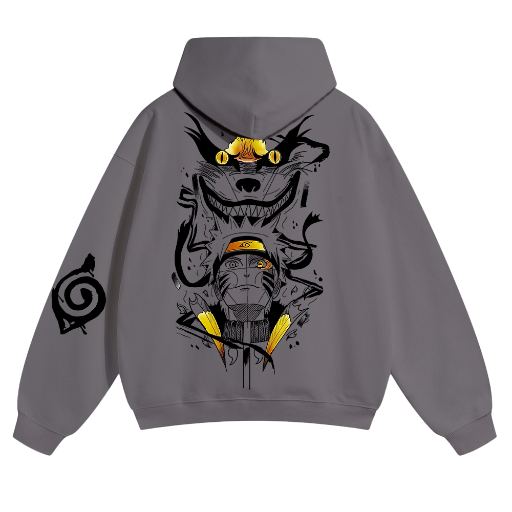 Oversized Unisex Anime Print Hoodie-comicclothing