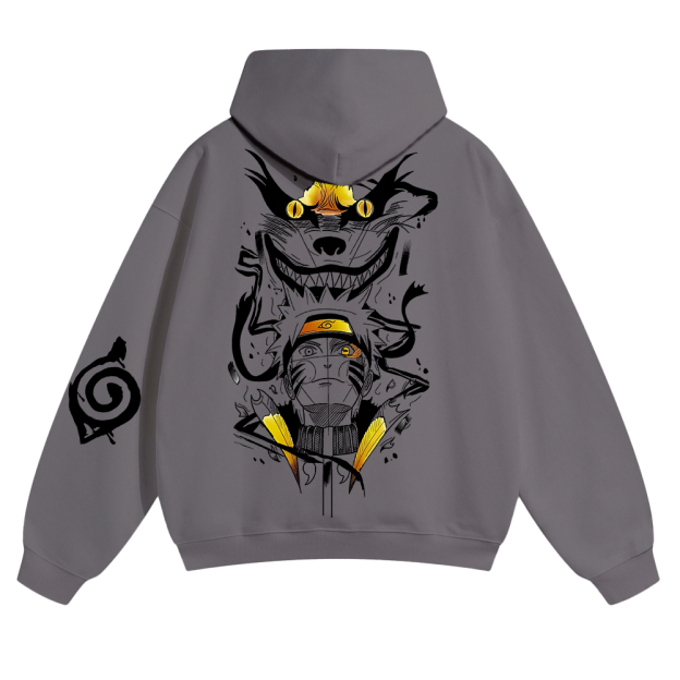Oversized Unisex Anime Print Hoodie-comicclothing