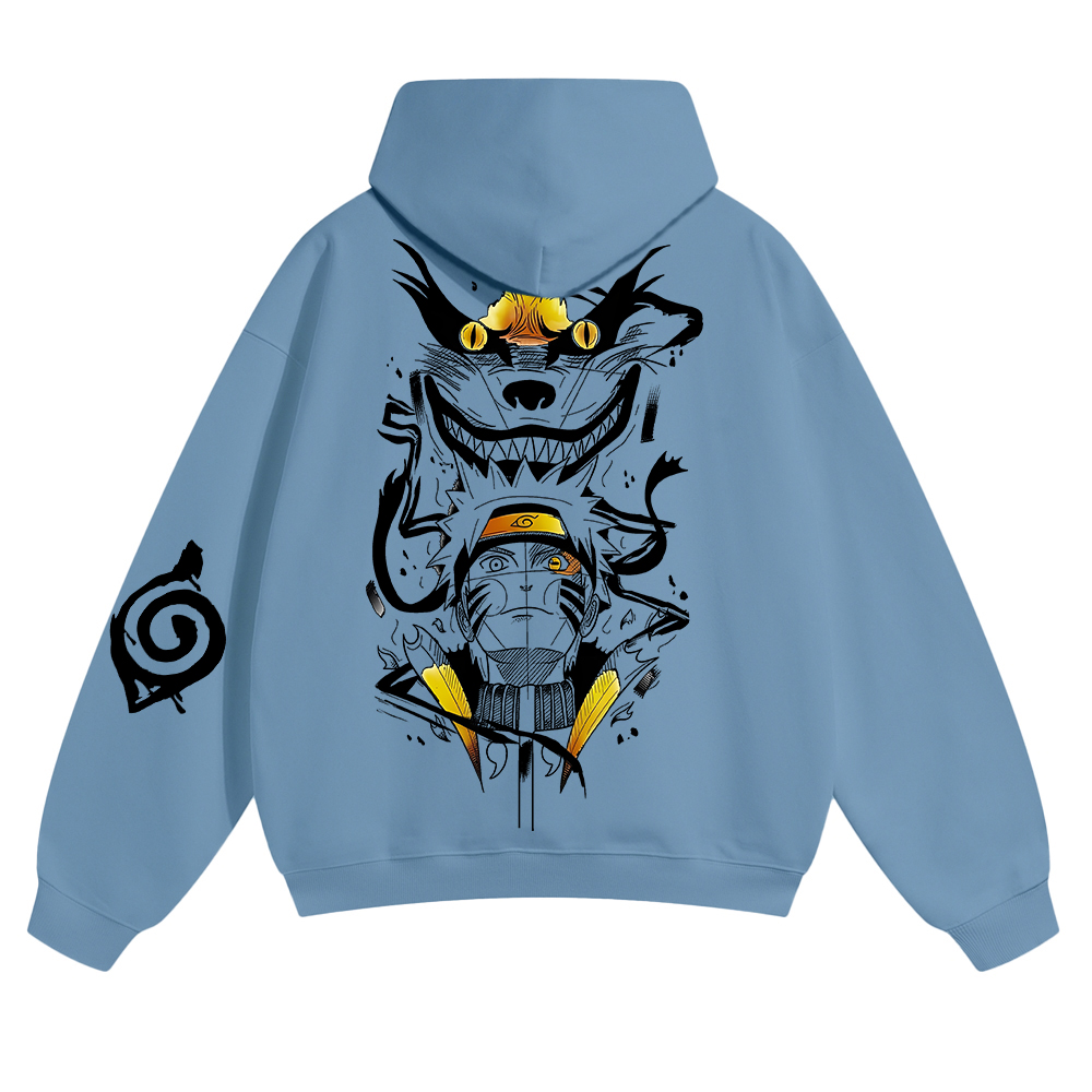 Oversized Unisex Anime Print Hoodie-comicclothing