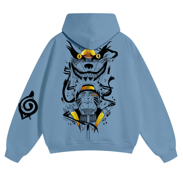 Oversized Unisex Anime Print Hoodie-comicclothing
