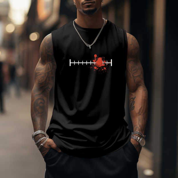 Oversized Anime Print Sports Tank Top-comicclothing