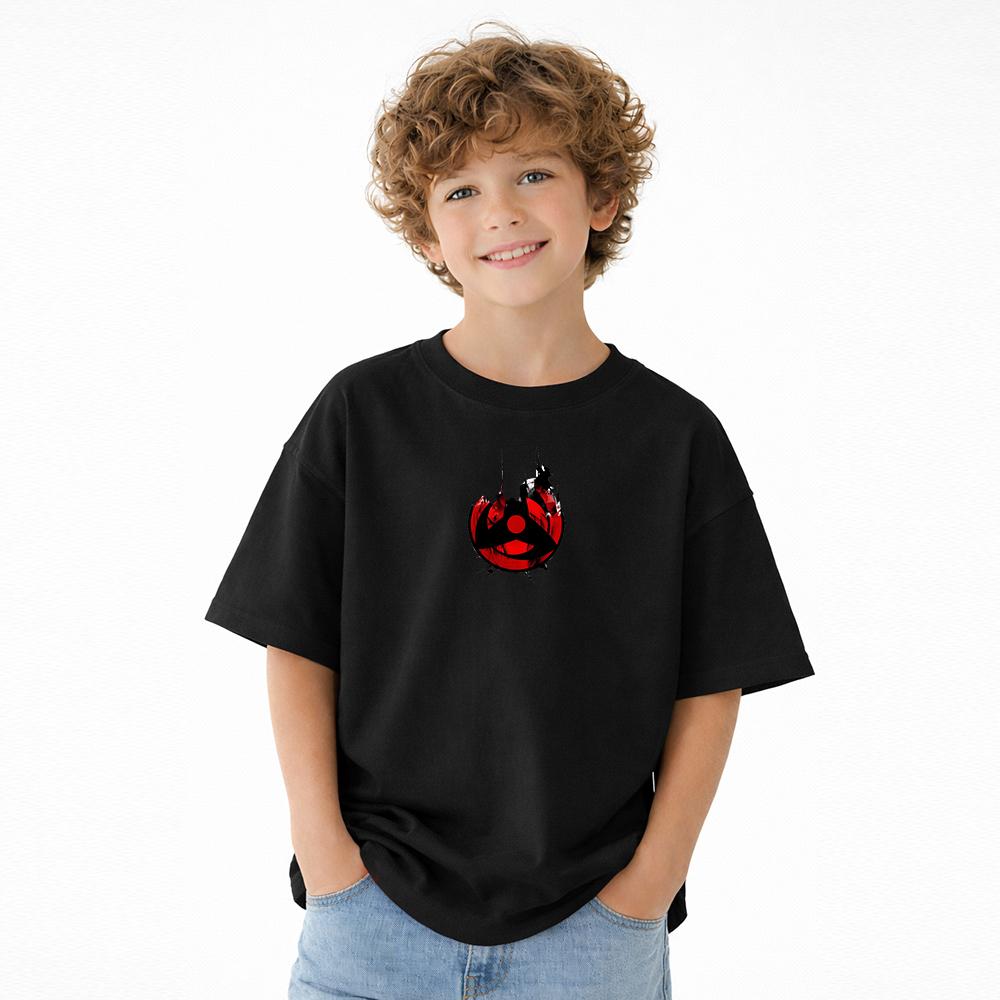 Naruto Anime Graphic T-Shirt for Kids Cartoon Print Cotton Tee