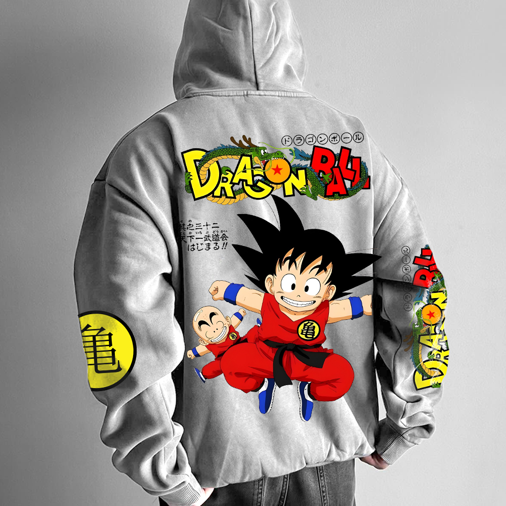 Oversized Unisex Anime Print Hoodie