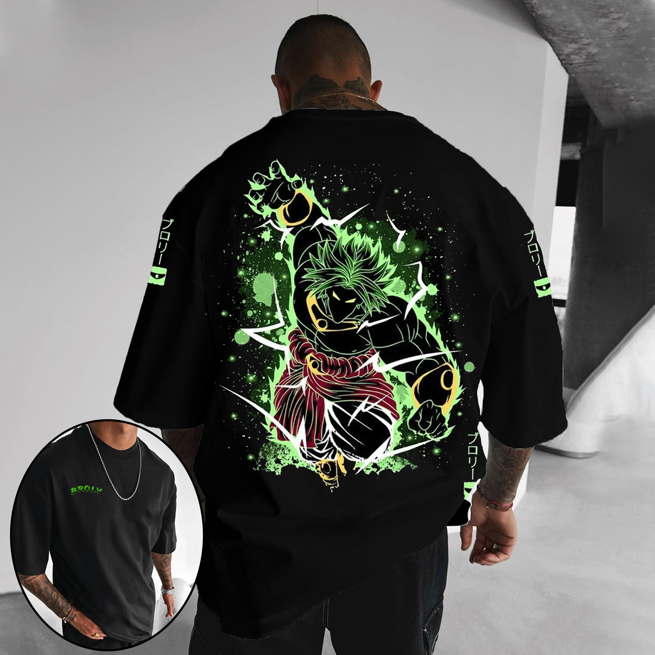 Unisex Oversized Anime Print T-shirt