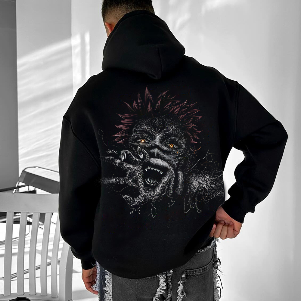 Unisex Casual Anime Ryomen Sukuna Print T-shirt