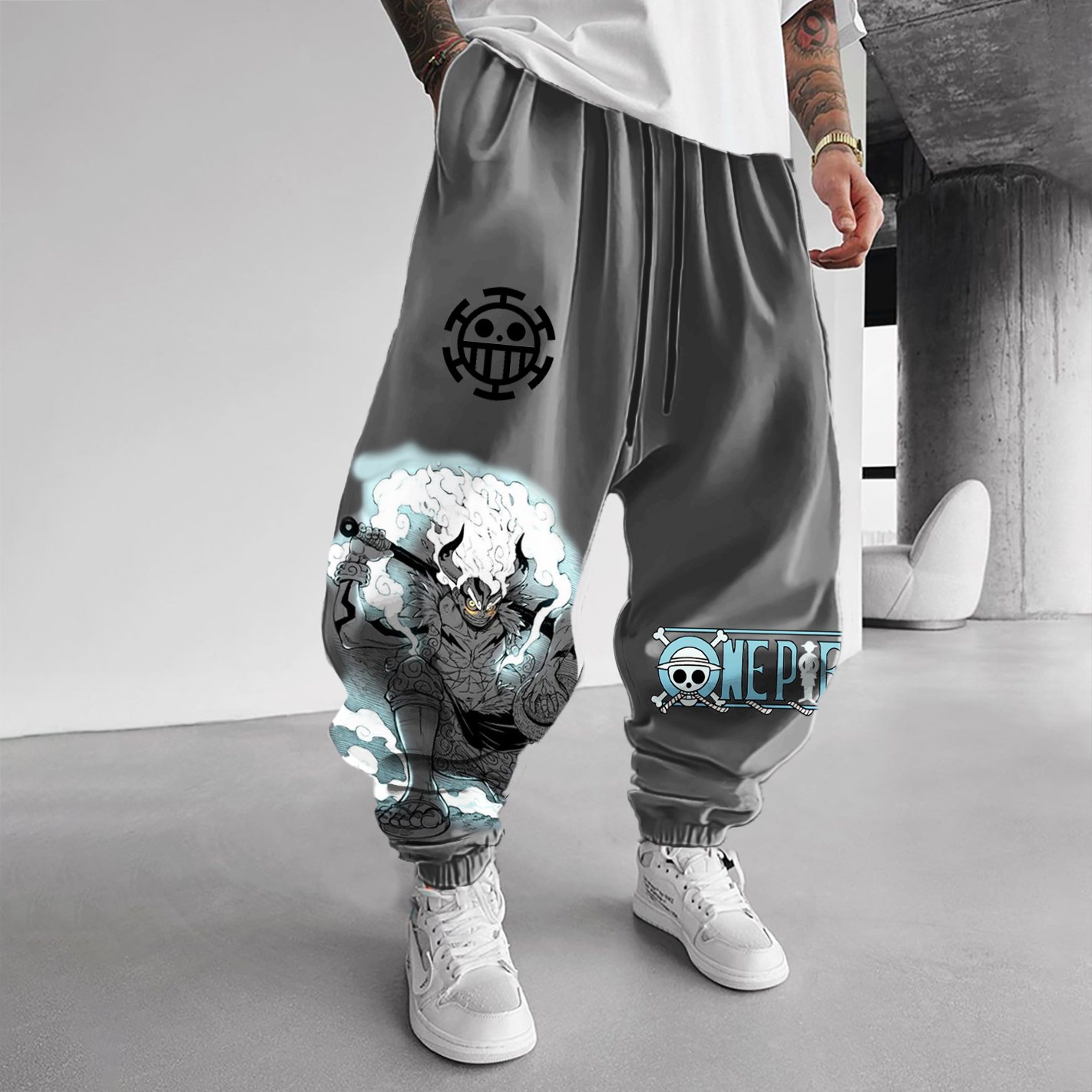 Unisex Anime Graphic Casual Print Oversized Harem Pants
