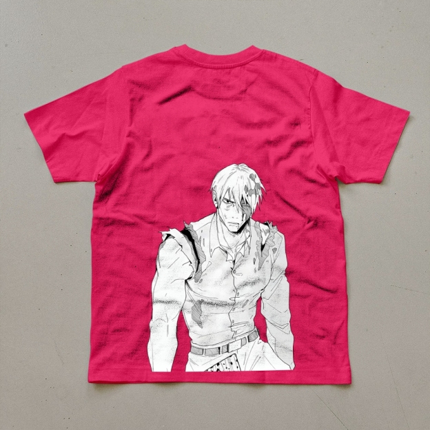 Unisex Oversized Anime Print T-Shirt-comicclothing