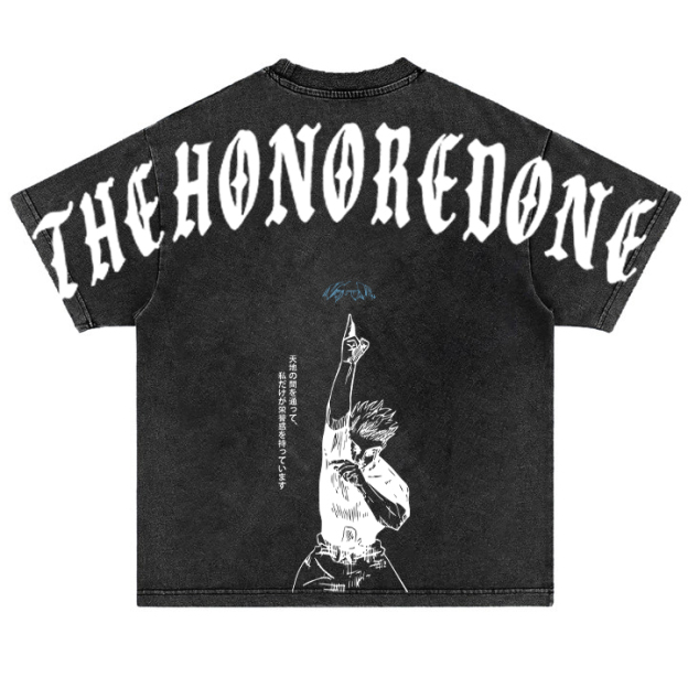The Honored One Gojo JJK Acid Wash Vintage Style T-shirt, Anime Inspired Tee