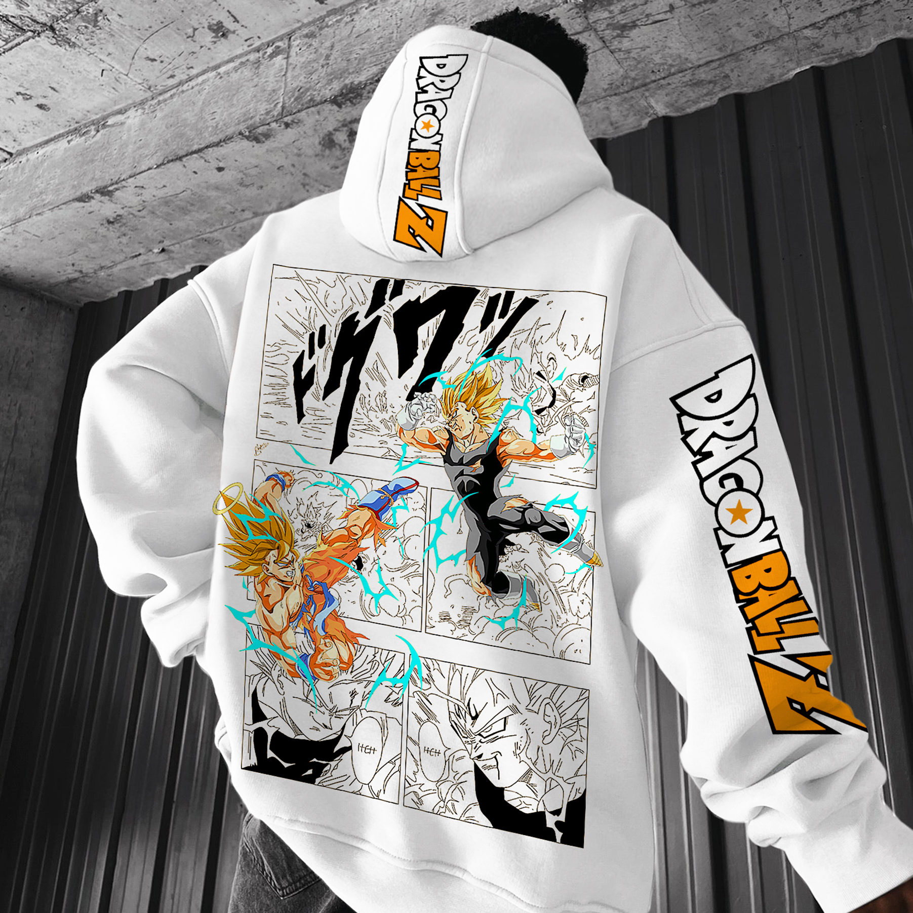 Unisex Oversized Anime Print Hoodie