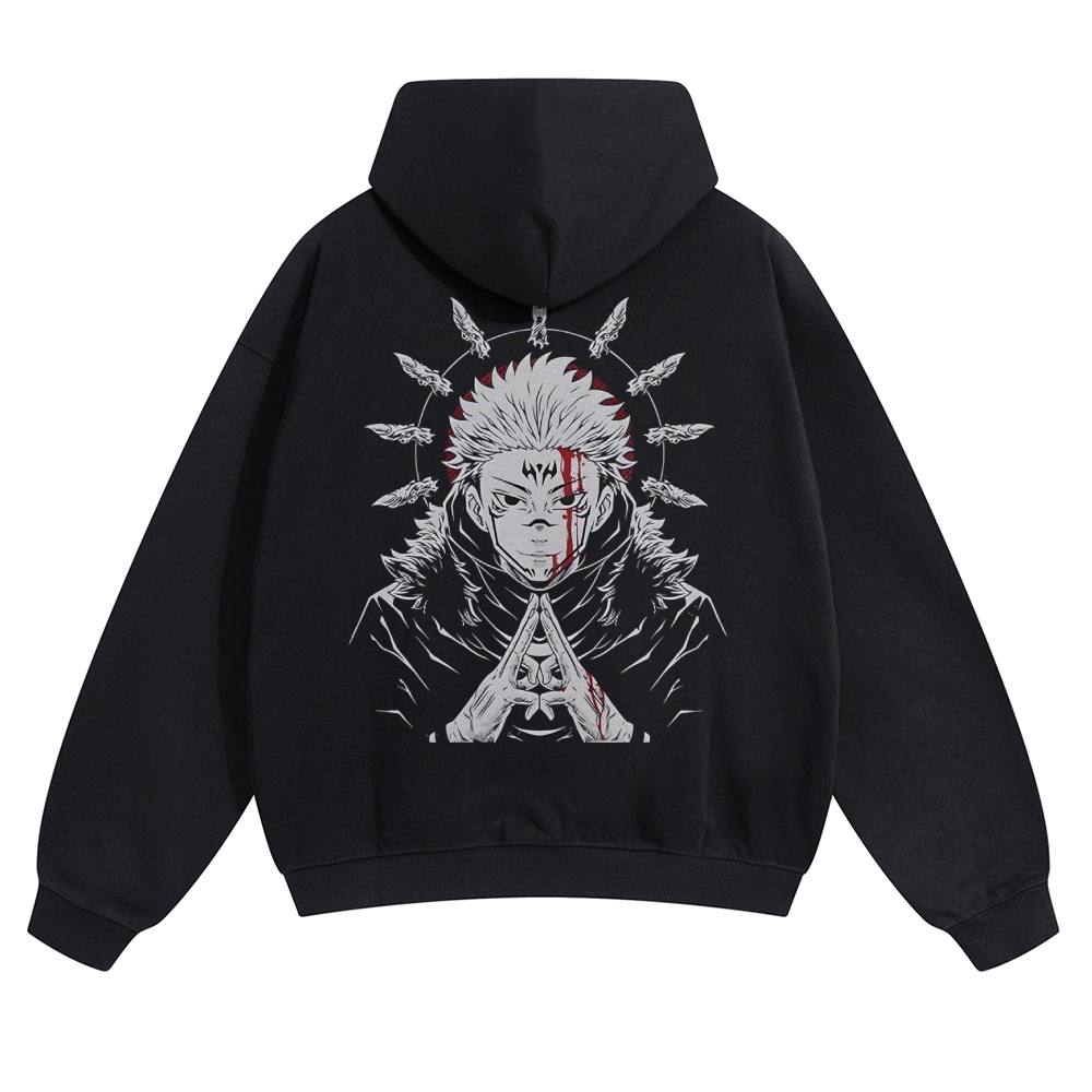 Unisex Casual Anime Print Hoodie