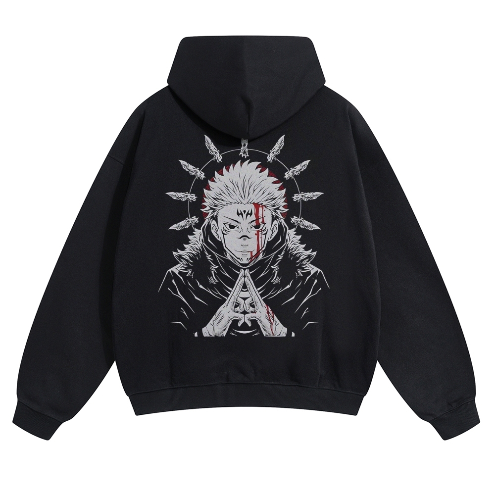 Unisex Casual Anime Print Hoodie