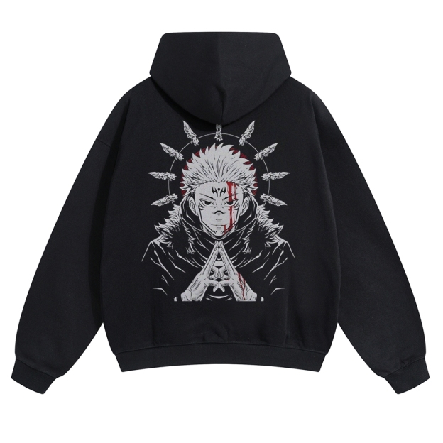 Unisex Casual Anime Print Hoodie
