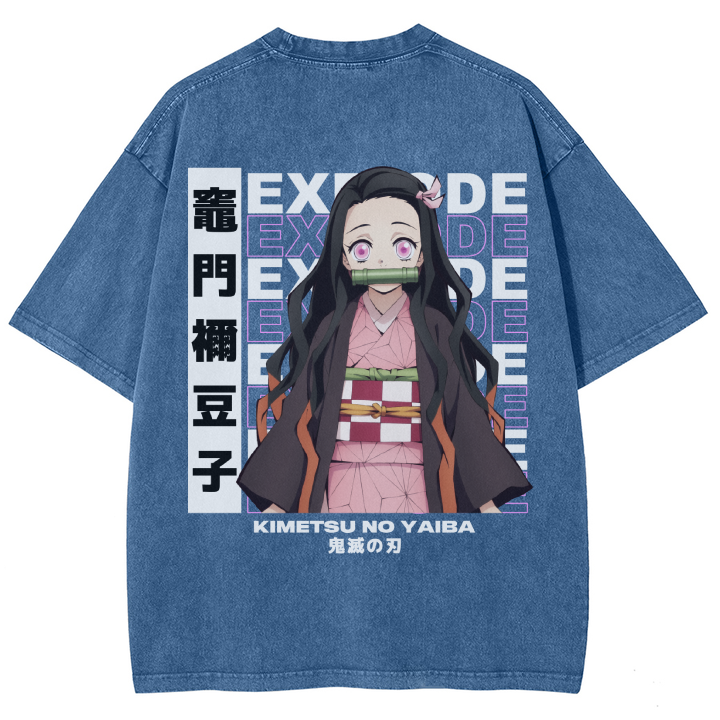 OG Nezuko Kamado Vintage Oversized T-Shirt | Demon Slayer-comicclothing
