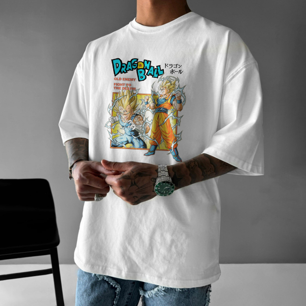 Oversize   Print Tee-comicclothing