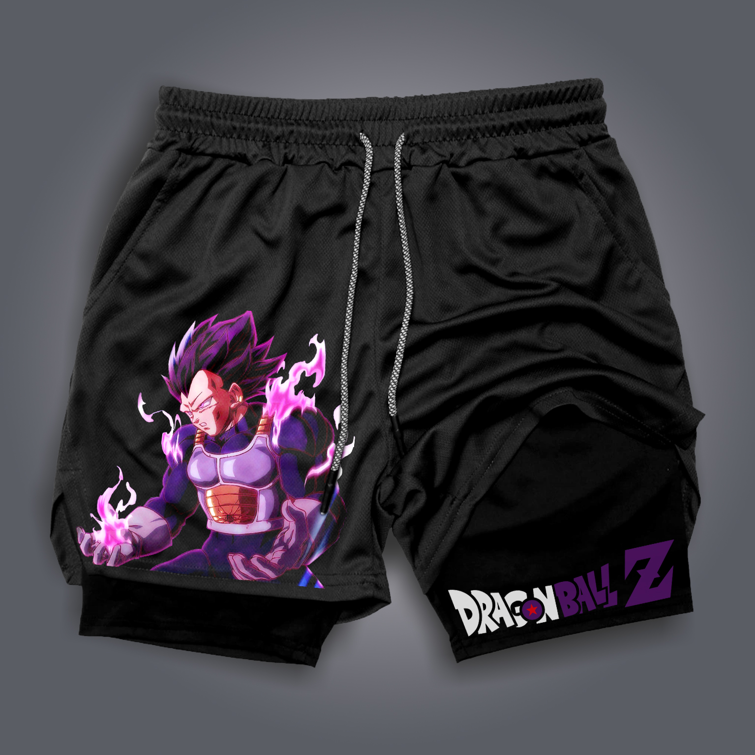 Unisex Anime Print Drawstring Dragon Ball Shorts