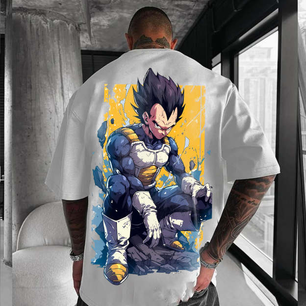 Unisex Oversized DBZ Anime Print T-Shirt