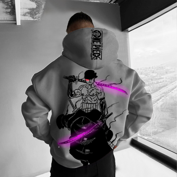 Unisex Straw Hat Pirate Anime Print Casual Oversized hoodie-Anime x kingdom