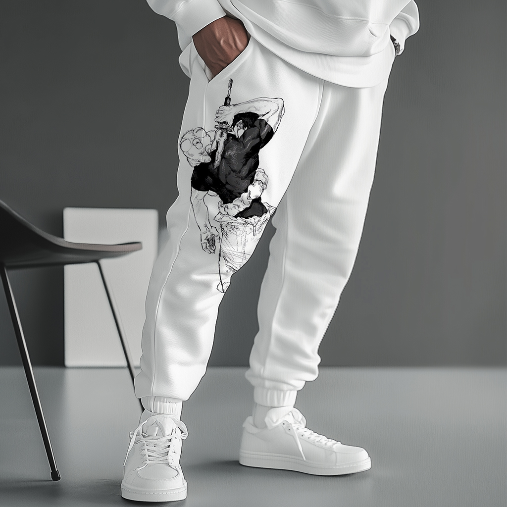 Men's Anime Jujutsu Kaisen Print Casual Sweatpants