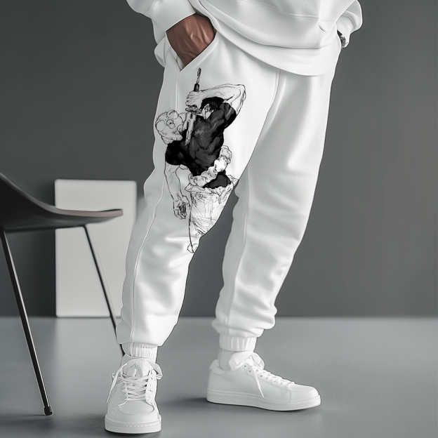 Men's Anime Jujutsu Kaisen Print Casual Sweatpants