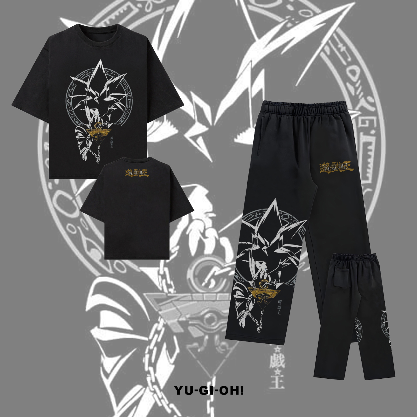 Unisex "Yu-Gi-Oh!" Game Anime Graphic Print T-Shirt Set-comicclothing