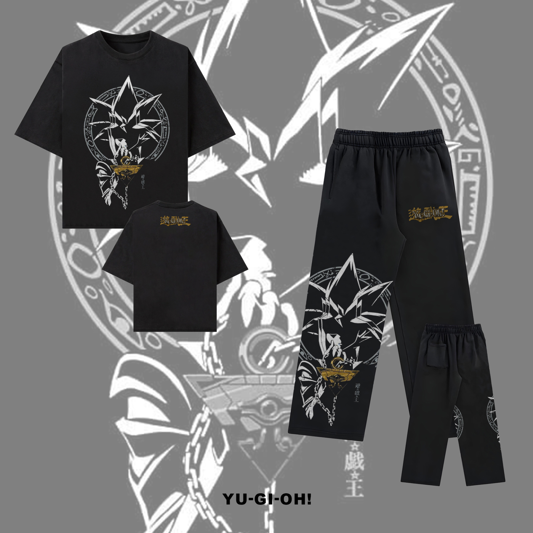 Unisex "Yu-Gi-Oh!" Game Anime Graphic Print T-Shirt Set-comicclothing