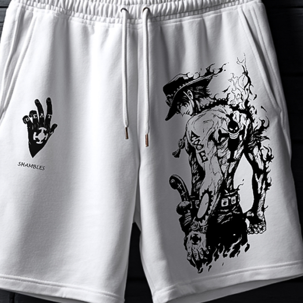 Stylish Graphic Print Shorts For Men-comicclothing