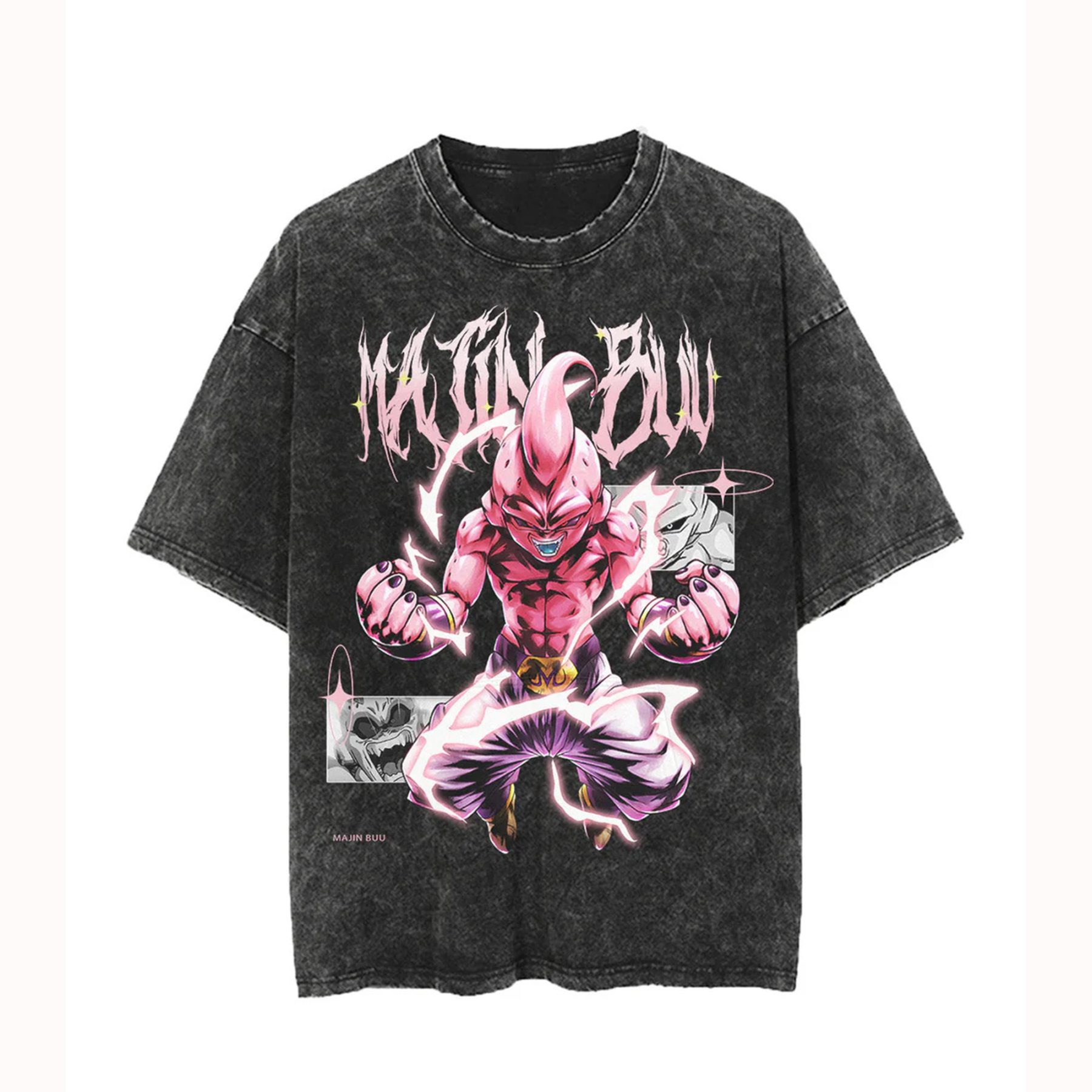 Unisex Anime Graphic Streetwear Vintage Washed T-shirt