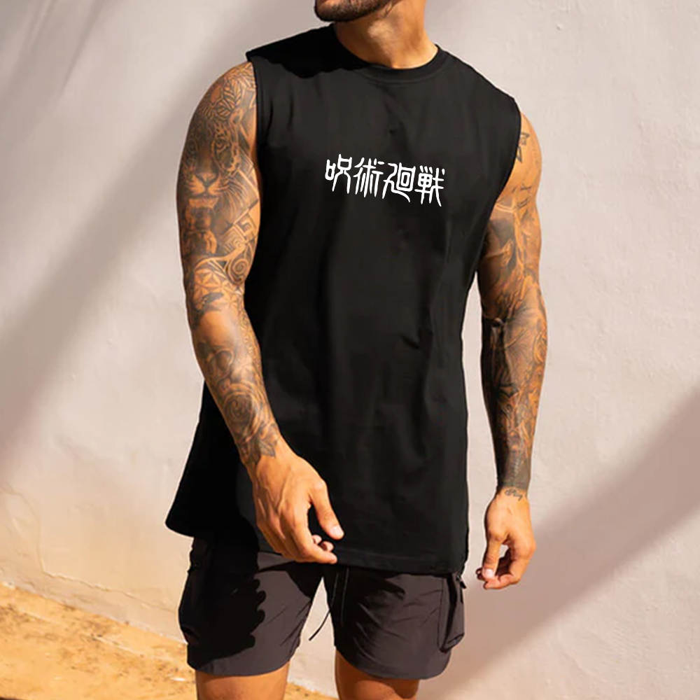 Casual Jujutsu Kaisen Anime Ryomen Sukuna Fitness Tank Top-comicclothing