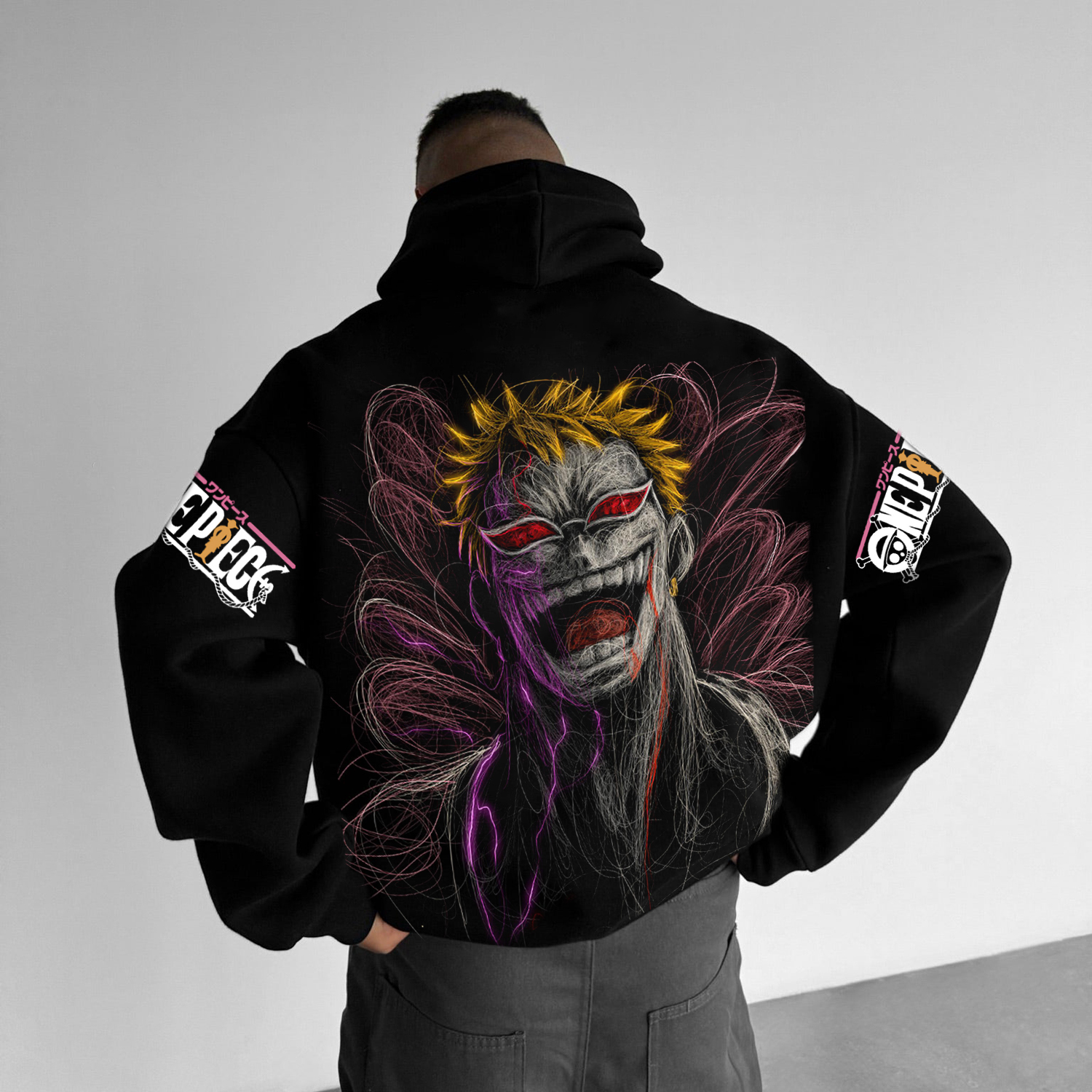 Casual Anime Print Design Hoodie-Anime x kingdom