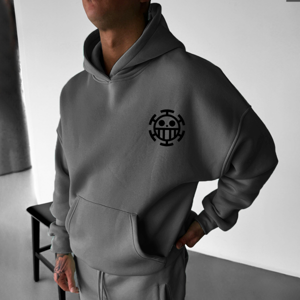 Unisex Straw Hat Pirate Anime Print Casual Oversized hoodie-Anime x kingdom