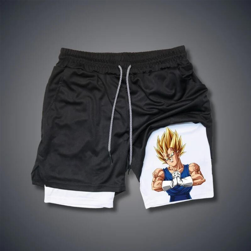 Sports Fitness Dragon Ball Anime Print Shorts