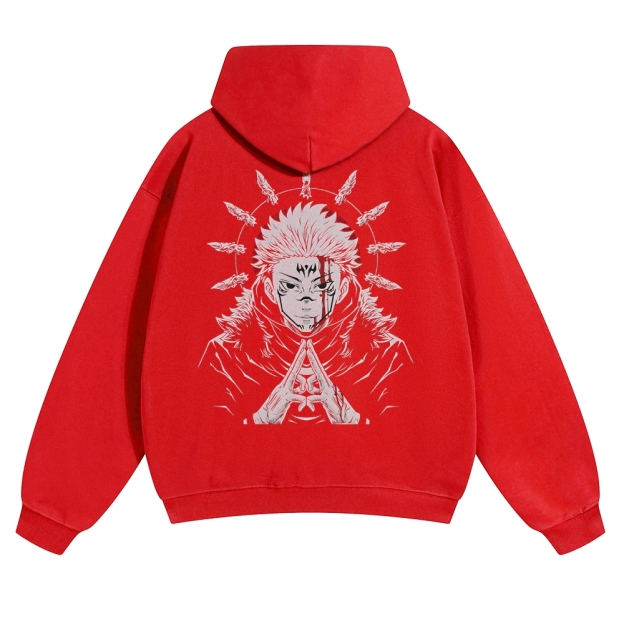 Unisex Casual Anime Print Hoodie
