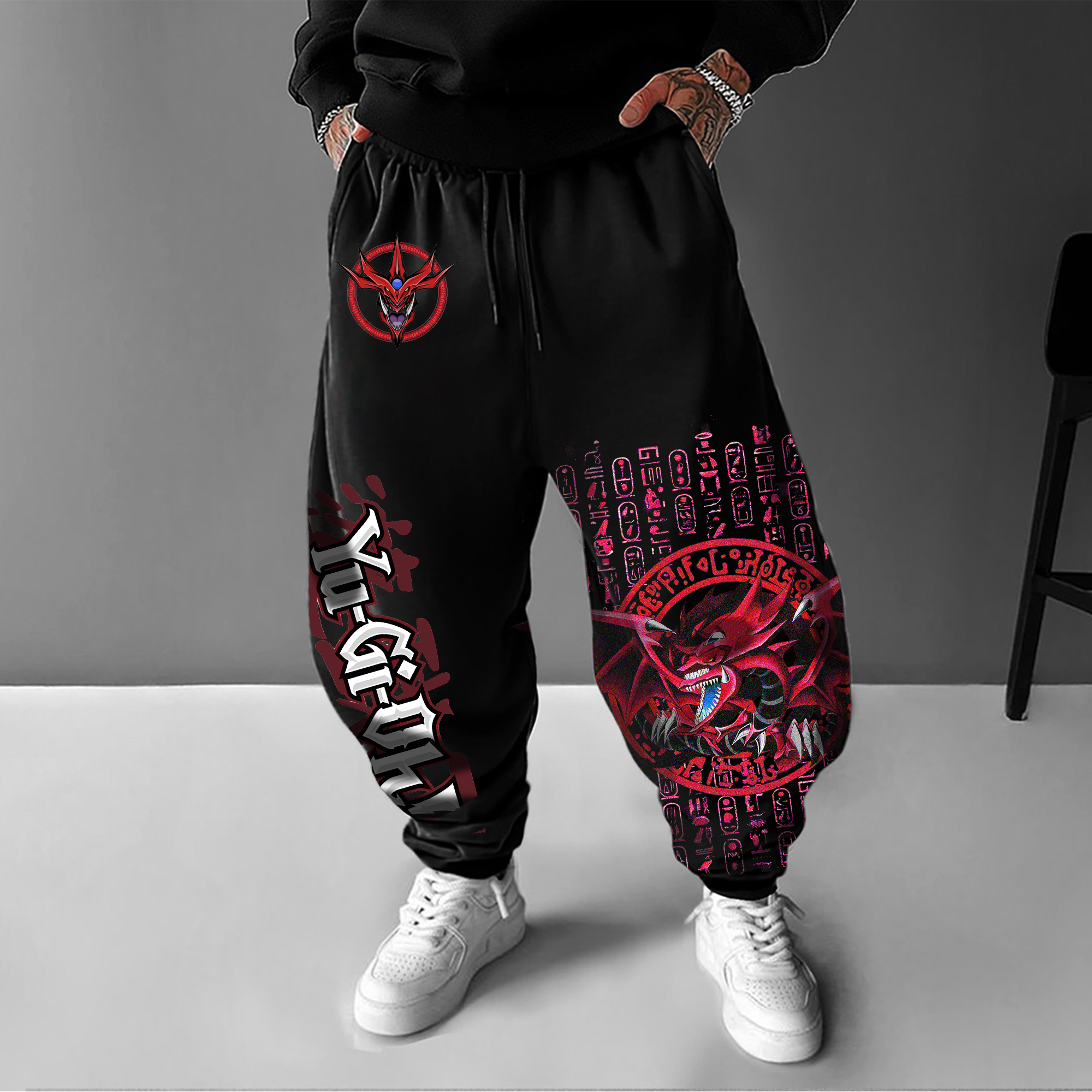 Unisex  “Yu-Gi-Oh！”  Anime Style Retro Pants