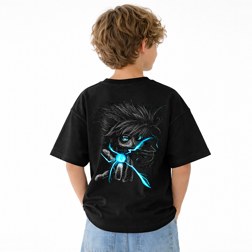 Jujutsu Kaisen Anime Graphic T-Shirt for Kids Cartoon Print Cotton Tee