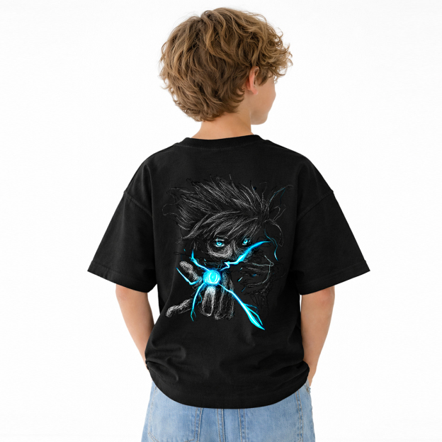Jujutsu Kaisen Anime Graphic T-Shirt for Kids Cartoon Print Cotton Tee
