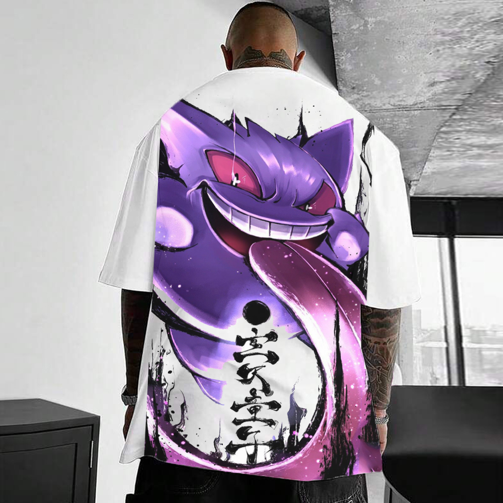 personalized cartoon print short-sleeved T-shirt