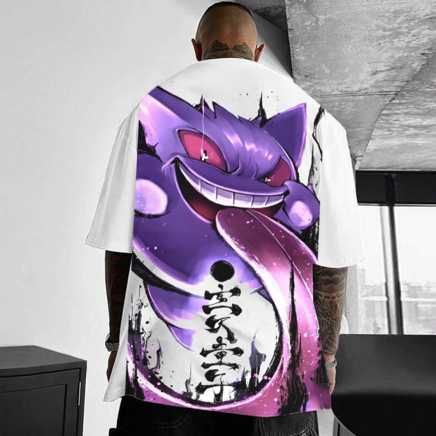 personalized cartoon print short-sleeved T-shirt