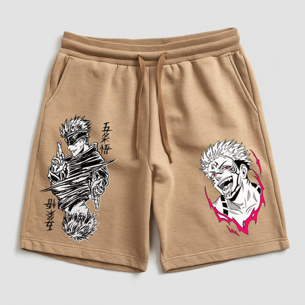 Anime-Inspired Casual Shorts With Character Prints For Summer-comicclothing