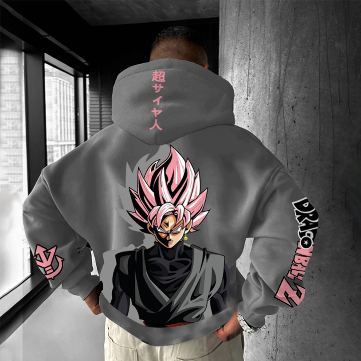 Oversized Unisex DBZ Anime Print Hoodie