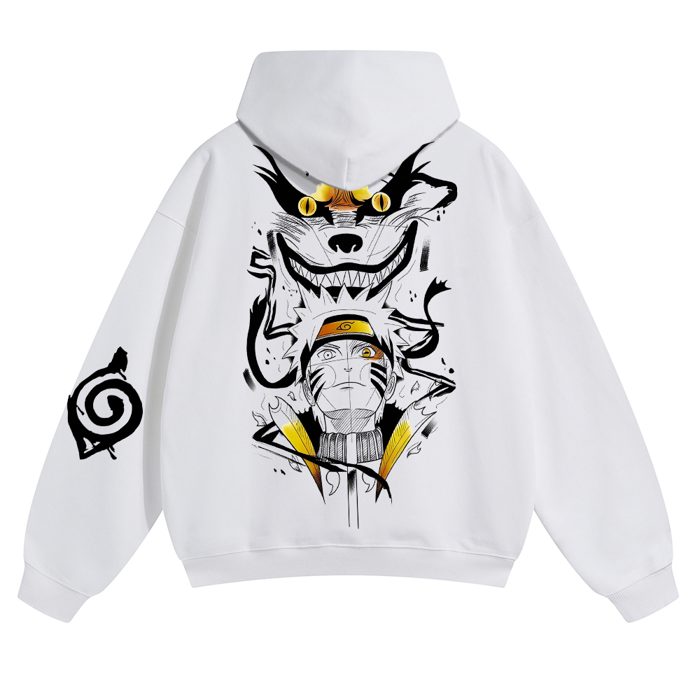 Oversized Unisex Anime Print Hoodie-comicclothing